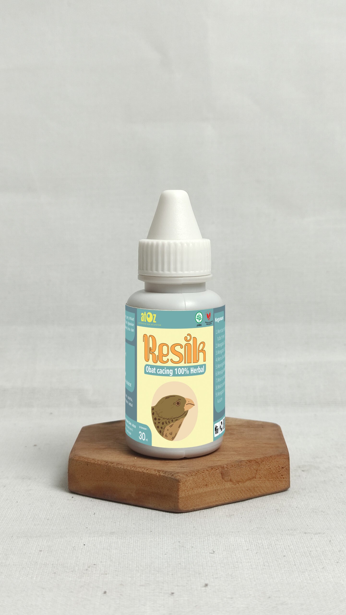RESIK Obat Cacing 100% Herbal MSG 3 Khusus untuk burung (30ml) - Gambar 2