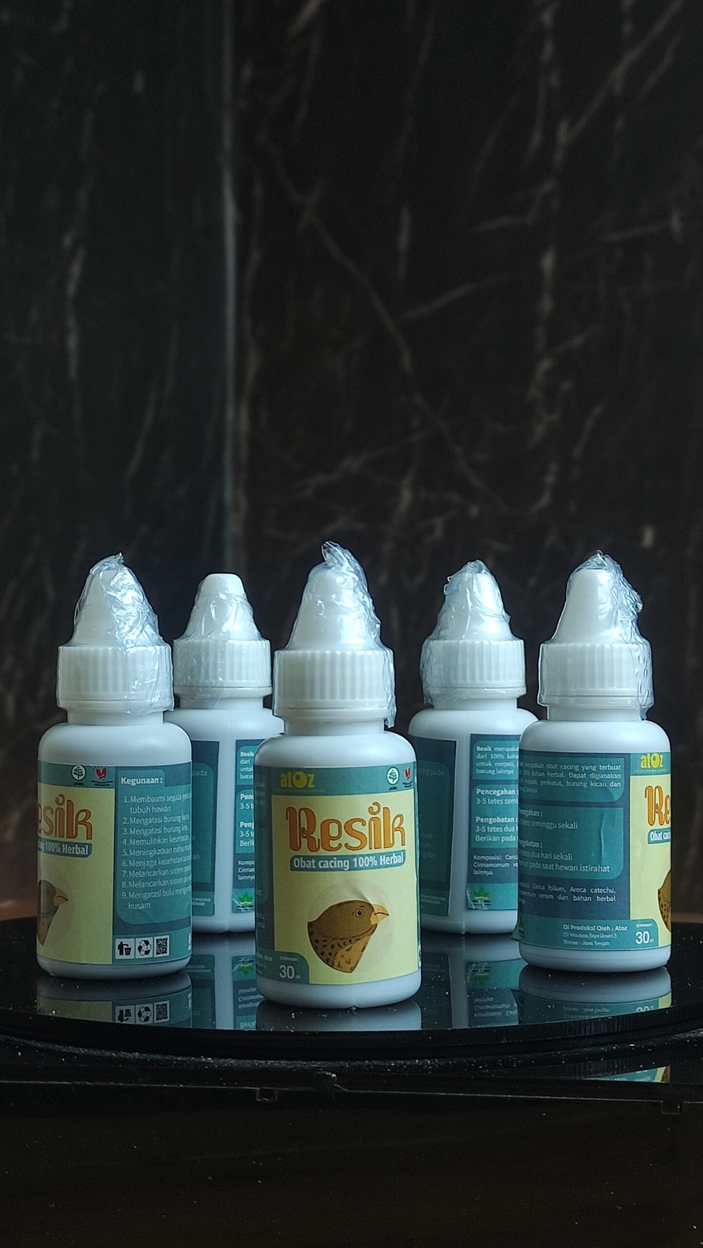 RESIK Obat Cacing 100% Herbal MSG 3 Khusus untuk burung (30ml) - Gambar 3