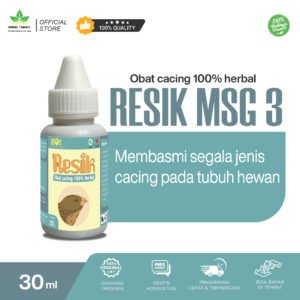 RESIK Obat Cacing 100% Herbal MSG 3 Khusus untuk burung (30ml)